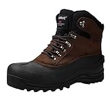 riemot Winterstiefel Schneestiefel Wasserdicht Herren Damen,Wanderschuhe Trekkingschuhe,Outdoor rutschfest Wanderstiefel Trekkingstiefel Männer Leicht Warme Schnürsenkel Braun 45 EU