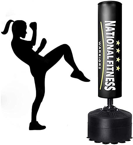 Free Standing Punching Bag, Adult Heavy Punching Bags Heavy Suction Cup MMA, Kickboxing, Muay Thai, Karate, Taekwondo High Elastic Reaction