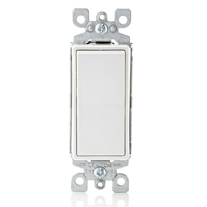 Leviton Decora Antimicrobial Treated Single Pole Switch 10-Pack 5601-XAW White