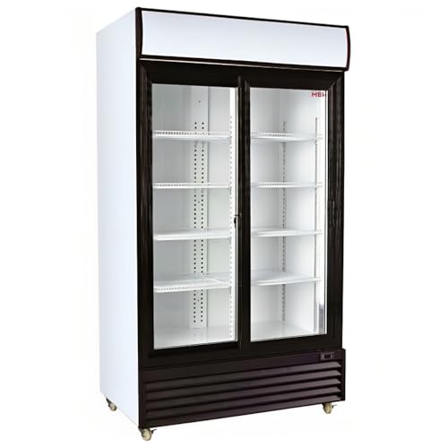 Porte scorrevoli con chiusura automatica e serrature seriali Porte con doppio vetro temperato Esterno in acciaio verniciato e interno in alluminio verniciato Testa luminosa e illuminazione interna