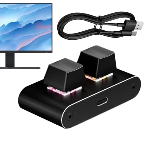 Nixiara Teclado programable | Teclado con cable de aluminio - Plug Play Macro Keyboard Pad - para oficina en casa, juegos, transmisión en vivo, edición de video, programadores, programadores