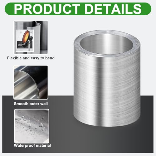 succulentlovers 4\'\' x 20\' Aluminum Flashing Roll - Roof Flashing, 0.2mm Thickness Aluminum Roof Panels, Metal Roof Flashing for Sealing Windows Doors, Shed Weatherproofing Areas - Thumbnail 3