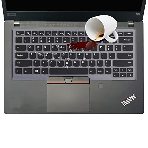 Image of Keyboard Cover for 14 inch Lenovo Thinkpad T14 Gen 2 /1, E14 Gen 4 /3 /2, T14s Gen 3 /2 /1, L14 Gen 3 /2, Thinkpad T490 T495 T480 T480S T470, ThinkPad P14s, X1 Carbon 8th /7th /6th, Thinkpad X1 Extreme Gen 1 2 3