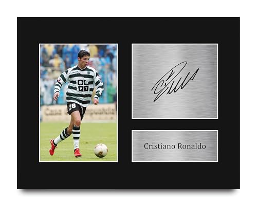 HWC Trading Cristiano Ronaldo Sporting Lisbon Gifts Printed Signed Autograph Picture for Soccer Fans and Supporters - US Letter Size