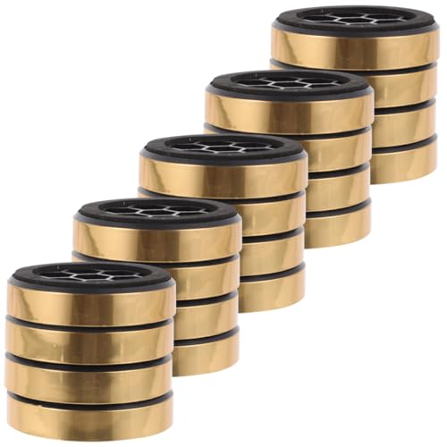 Kichvoe Pies de Aislamiento para Amplificador y Subwoofer 20 Piezas de Plástico Antideslizante 59x19 Mm Color Dorado para Equipos de Sonido y Altavoces Hogar