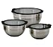 Produktbild Grillfürst BBQ Edelstahlschüssel Set 3-teilig mit luftdichtem Glasdeckel und Messmarkierung - Rührschüsseln - Salatschüsseln - 1,25l, 2,25l, 4,0l