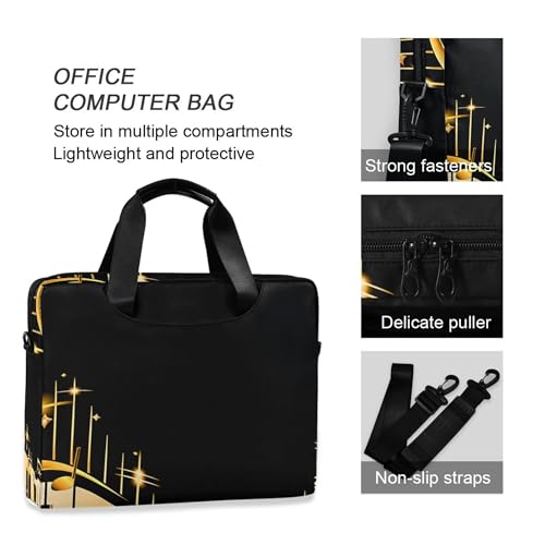 Maletín portátil con diseño musical para laptop 13-15.6 pulg miniatura 5