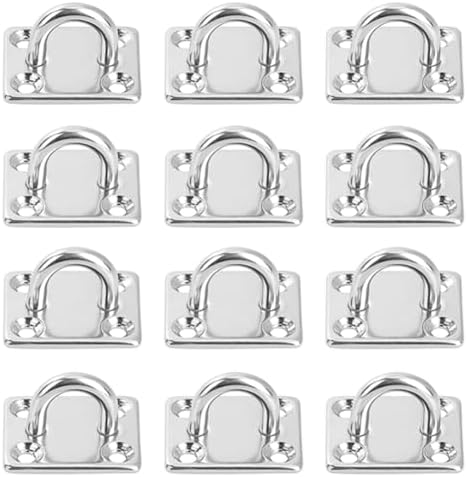 SAIJIAN Lot De 12 Plaques à œil En Acier Inoxydable M5 - Plaque à œillets - Plaque De