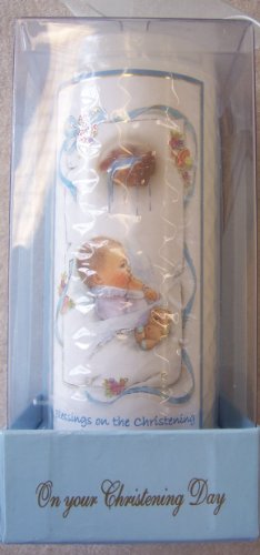 BABY BOY CHRISTENING CANDLE