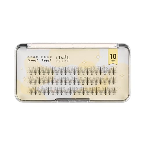CCAMBBAK カンパク アイドル つけまつ毛 部分まつげ アイラッシュ まつげエクステ 半永久 Eyelash タイプ マツエク セルフ つけまつげ ナチュラル 人気 DIY 9mm~11mm (W Type, 10mm (Black))