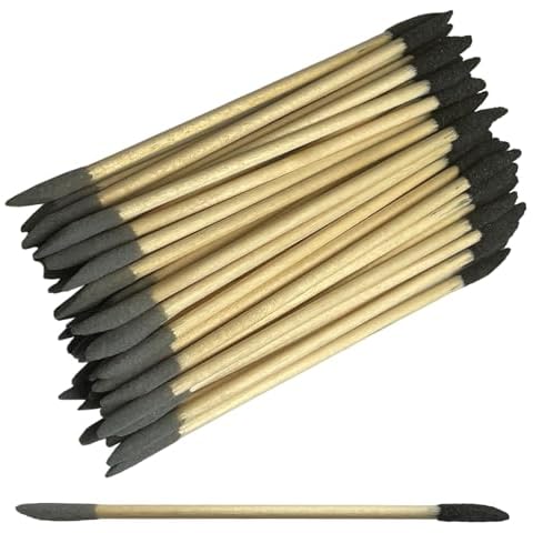 40PCS Sanding Sticks with Double Ends, Matchsticks Sanding Twigs Fine Detailing Model Sanding Sticks for Plastic Models Wood Hobby Stuffers 150/280 Grit 5.4 x 0.2 Inch Cover