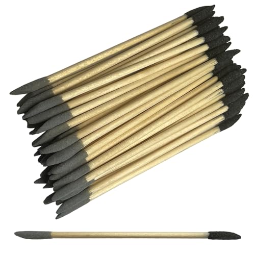 40PCS Sanding Sticks with Double Ends, Matchsticks Sanding Twigs Fine Detailing Model Sanding Sticks...