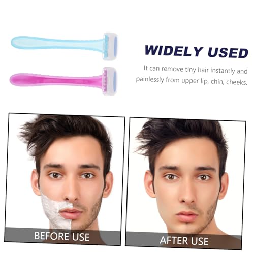 12 peças Ferramenta de linha para cabelo, cosmético, barbeador de cabelo, tipo T, lâminas de beleza,