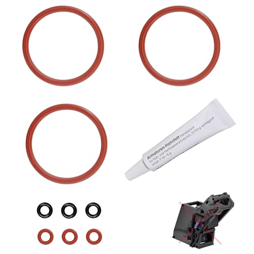 Set di guarnizioni da 10 pezzi: questo set include 9 guarnizioni O-ring per macchine da caffè come kit di manutenzione e un tubo di grasso siliconico da 6 g. Perfettamente adatti come pezzi di ricambio per guarnizioni usurate o contaminate, questi O-ring aiutano a garantire il buon funzionamento della macchina da caffè. Con questo ampio set di guarnizioni sarete sempre ben attrezzati per poter effettuare la sostituzione in qualsiasi momento.