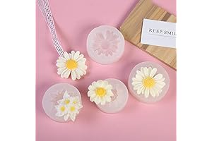 4-Pack Daisy Resin Molds for Picture-Perfect Candle-Making