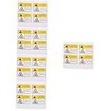 20 Pièces Panneaux D'avertissement Chauds Pour Radiateur Étiquette Avertissement Stickers Autocollants D'avertissement Chauds Ne Touchez Pas L'autocollant Pvc Gatuida