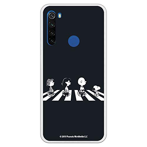 Funda para Xiaomi Redmi Note 8T Oficial de Snoopy Personajes Beatles para Proteger tu móvil. Carcasa para Xiaomi de Silicona Flexible con Licencia Oficial de Peanuts.