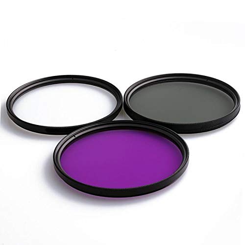 KIT Filtro UV CPL FLD e case para lente com rosca de 77mm
