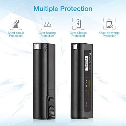 Powerextra 2 Pack 6V 3600mAh Paslode Battery,IM350 Ni-MH Battery Compatible with Paslode Nailers 404717 B20544E 404400 900400 901000 B20720 BCPAS-404717 IM250 IM200 IM65 IM50 IM350A IM350CT PS604N