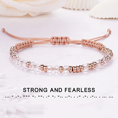 Btysun Braided Morse Code Inspirational Bracelet #TOP20