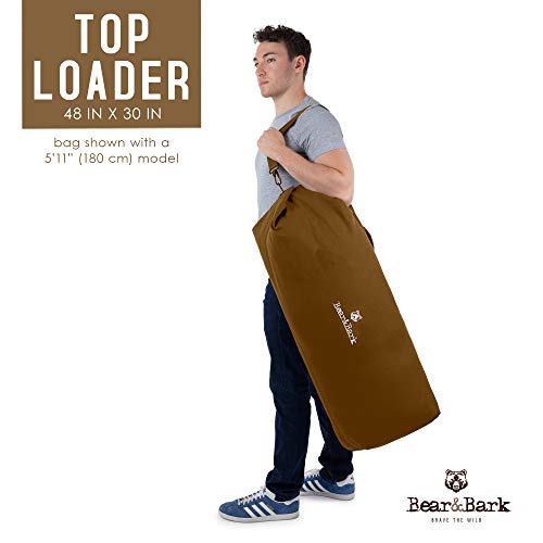 Top Load Duffle Bag - Desert Brown 48X30" - 177L - Extra Large Canvas Military/Army Cargo Style Carryall Duffel For Men And Woman – College Student, Backpacking, Travel Luggage, Storage Shoulder Bag #TOP5