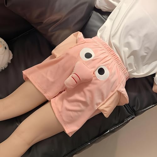Elephant Pajama Shorts - Cute Animal Pants With Big Nose and Ears, Unisex Soft Homewear Sleepwear4