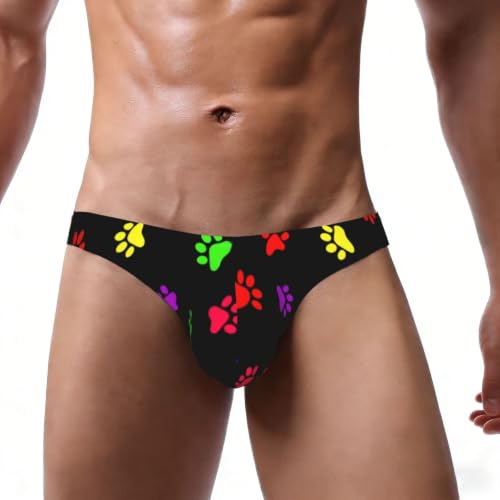 SVEFDOC Mens Boys Paws Low Rise Briefs Underwear for Gym