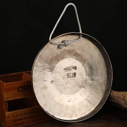 SIMPLEWELL Gong Gong, belend koper, drieënhalf sets, rekwisieten, handkloppende gongs, Su Gong, Zhonghu-tong, heldere gong, belende gong muziekinstrument (40 cm) - Image 3