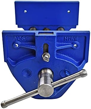 Yost Vises M7WW Rapid Action Woodworking Vise | Quick Release Lever for Quick Adjustments | 7 Inch Jaw Width | Made with Heavy-Duty Cast Iron | Blue