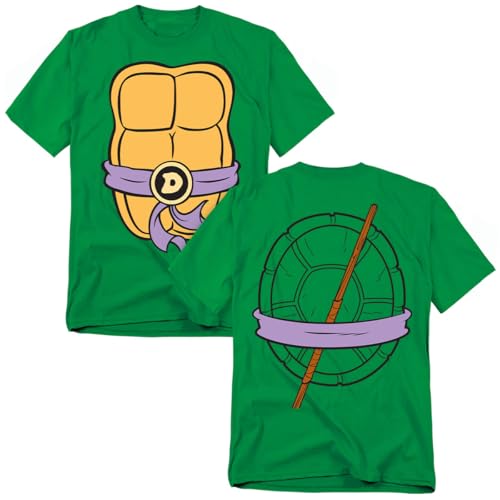 Popfunk Teenage Mutant Ninja Turtles Back, Unisex T-Shirt, Kelly Green, L