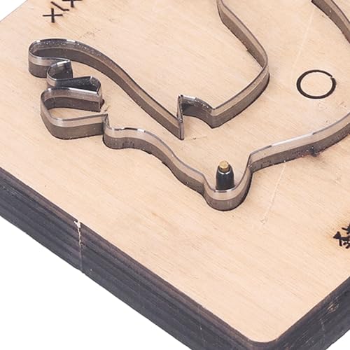 Matriz de corte DriKou, com base de madeira Padrão de veado de Natal Cortador de perfuração de couro