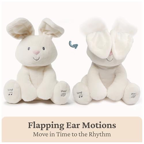 GUND Baby Flora the Bunny Animated Plush, Singing Stuffed Animal Toy for Ages 0 and Up, Cream, 12" (Styles May Vary) by GUND - Image 2