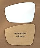 New Replacement Mirror Glass with FULL SIZE ADHESIVE for VOLKSWAGEN JETTA PASSAT BEETLE Driver Side View Left LH