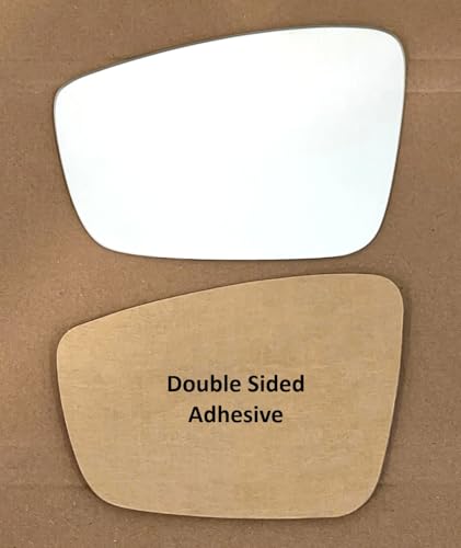 New Replacement Flat Mirror Glass with Full Size Adhesive for Volkswagen | 2013-2015 Passat | 2011-2018 Jetta | 2012-2019 Beetle | Driver Side View Left LH