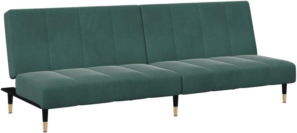 Sofa Bed Dark Green Velvet (100% Polyester) Living Room Furniture