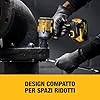 DEWALT Avvitatore a impulsi compatto 18V XR Brushless con attacco quadro 1/2" e perno di tenuta, solo corpo macchina, DCF922N-XJ