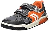 Atmungsaktiv Geox J INEK Boy B Sneaker, Black/Orange, 31 EU