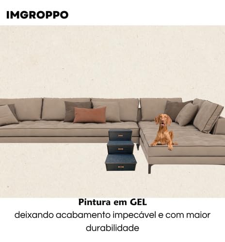 Escad Cachorro Gato Mdf 50cm 3 Degraus Com Antiderrapante