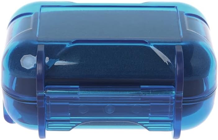 Earphone Case, ABS Resin Hard Storage Box Multifunction Protective Case for Earphone, Earbud, in-Ear Monitor Eartip(ABS Blue) …