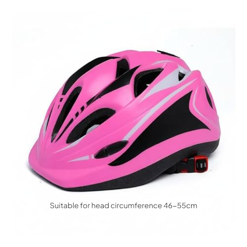 Casco infantil rosa para patinaje y bicicleta con ajuste trasero talla S08 5