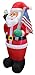 6 Foot Tall Lighted Christmas Inflatable Patriotic Santa Claus with Eagle and American Flag Yard Art Decoration