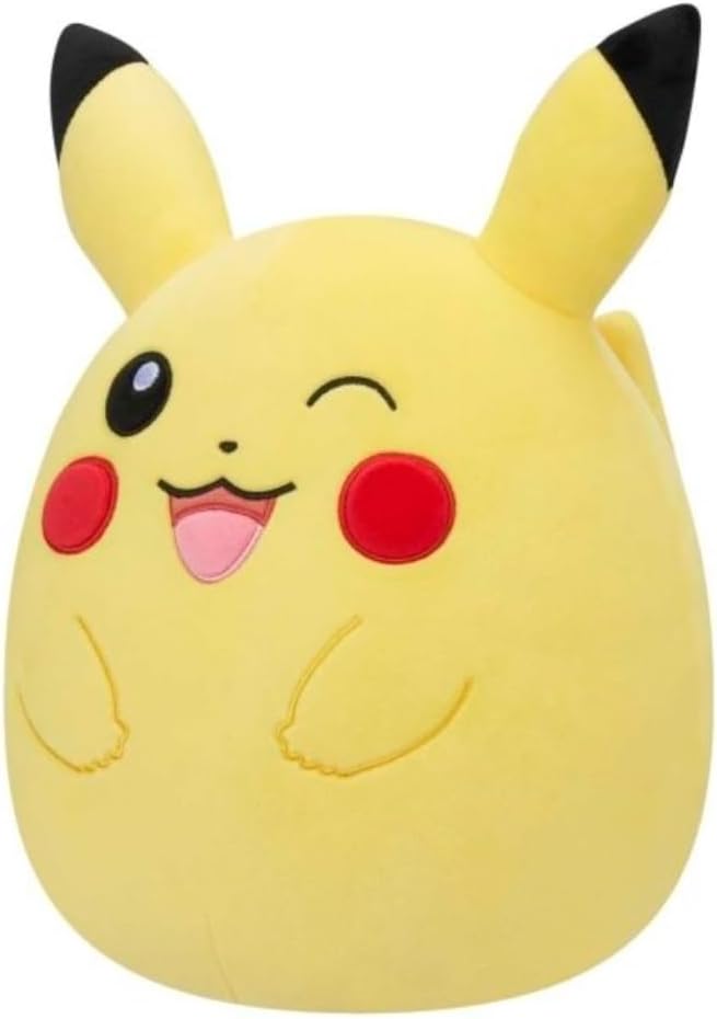 Squishmallows Pokemon Center Exclusive 12-Inch Winking Pikachu Stuffed Animal Plush Toy (Winking Pikachu)