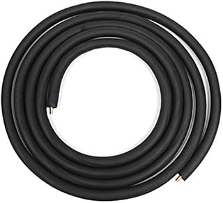 3/4" Insulated Copper Coil Line - Seamless Pipe Tube for HVAC, Refrigerant - 1/2" Black Insulation - 25' Long