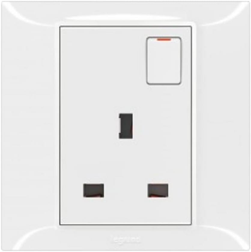 Legrand Single Pole Switched Socket, 617641, Belanko S, 1 Gang, 13A, 250V