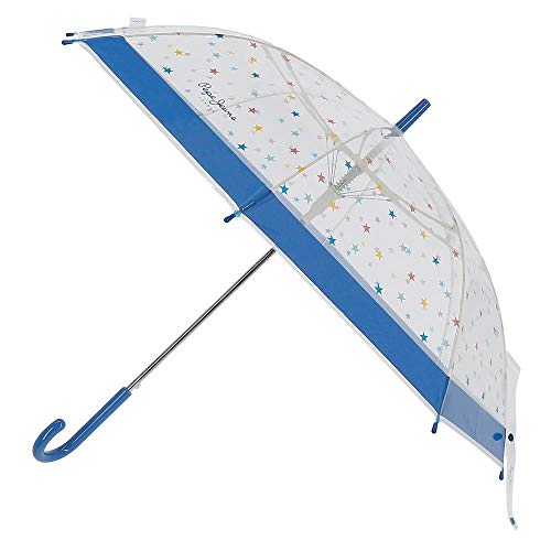 Paraguas Pepe Jeans Anaïs Bastón Pequeño Automático Azul Paraguas Pepe Jeans Anaïs Bastón Pequeño Automático Azul