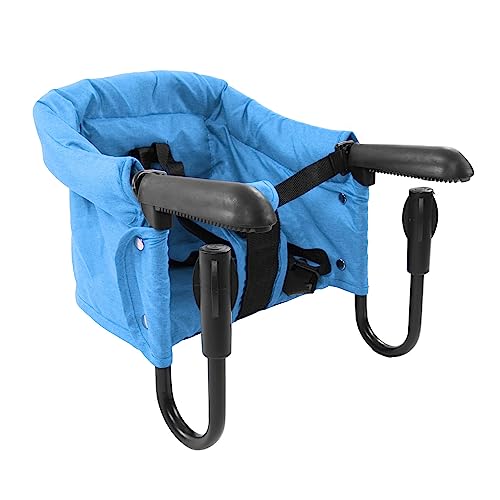 Cadeira Alta de Mesa, Cadeira Dobrável Compacta Com Gancho, para Bebês de 6 a 36 Meses (Azul)