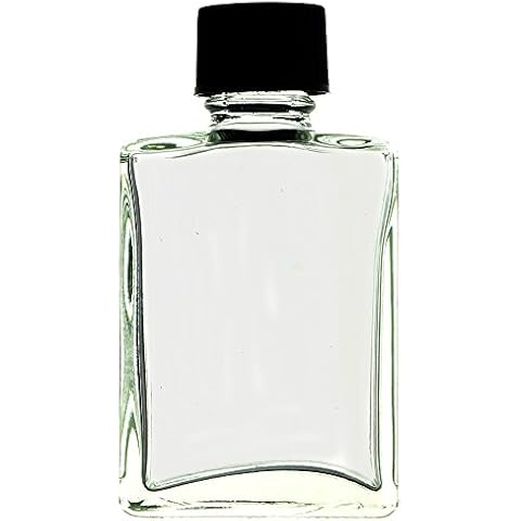 AURA VARIETY 24 Pack 1 OZ 30 ml Rectangular REFILLABLE Clear Glass Bottle with Black Cap (PERFUMES, Oils, Aromatic Blends, Bath and Body) Cover