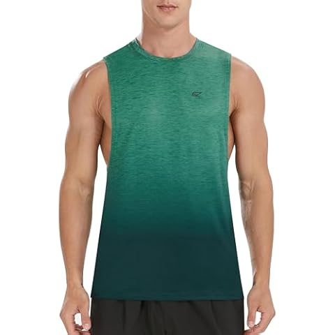EZRUN Men's Workout Tank Top Gym Muscle Sleeveless Shirts Quick Dry Athletic Bodybuilding Stringers Cover
