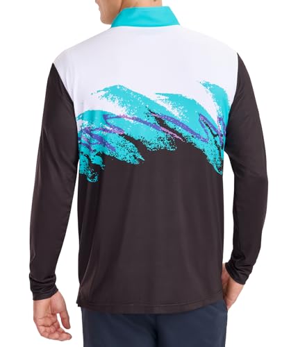 Tipsy Elves Men's Quarter Zip Golf Pullover - Performance Golf Shirts for Men w/ 4-Way Stretch Moisture Wicking Fabric2