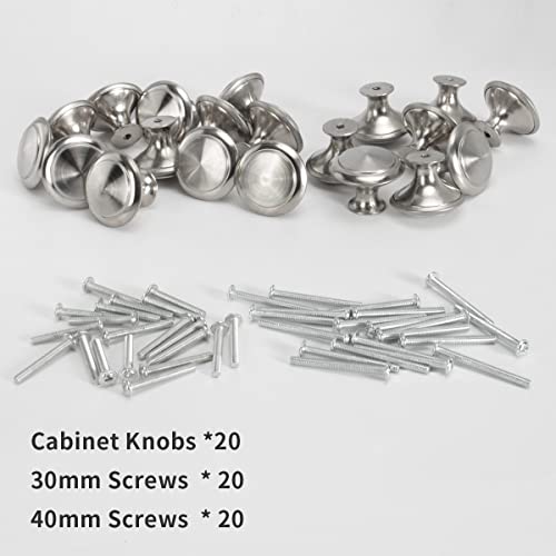 Beiutao 20 Pack Cabinet Knobs Knobs For Cabinets And Drawers, Kitchen Cabinet Knobs, Brushed Nickel Zinc Knobs With 40 Screws, Modern Drawer Knobs For Cupboard Door, Dresser, Drawer #TOP3